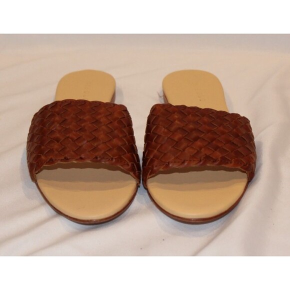 Nisolo ISLA Slide‎ Sandal Desert BRANDY Woven Leather Women's - Picture 7 of 9